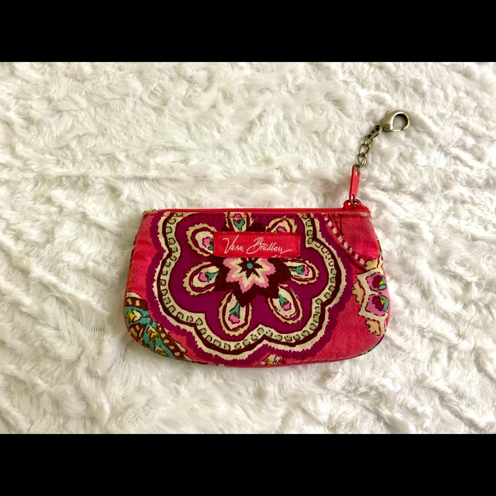 Vera Bradley small ID WALLET Pinks, blue cream